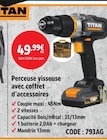 Perceuse visseuse avec coffret d'accessoires - TITAN en promo chez Screwfix Rouen à 49,99 €