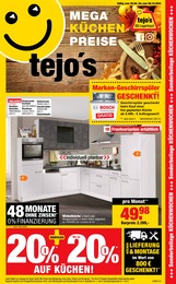 tejo's SB Lagerkauf Prospekt für Erfde mit 8 Seiten tejo's SB Lagerkauf Prospekt für Erfde: MEGA KÜCHEN PREISE, 8 Seiten, 26.09.2022 - 08.10.2022