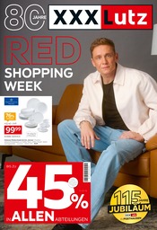 Aktueller XXXLutz Möbelhäuser Prospekt mit Porzellan, "RED SHOPPING WEEK", Seite 1
