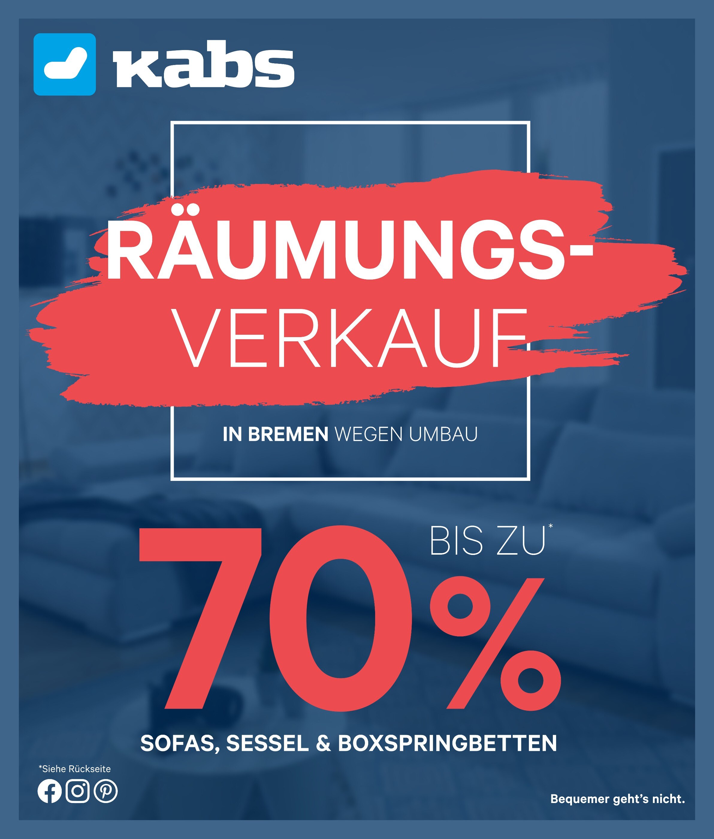 Kabs Prospekt für Süstedt mit 2 Seiten Kabs Prospekt für Süstedt: "RÄUMUNGSVERKAUF", 2 Seiten, 01.09.2021 - 30.09.2021