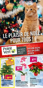 Prospectus Point Vert de la semaine "LE PLAISIR DE NOËL POUR TOUS !" avec 1 pages, valide du 29/11/2023 au 24/12/2023 pour Blaye et alentours