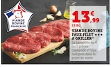 Viande Bovine Faux Filet à Griller en promo chez Super U Quimper à 13,99 €