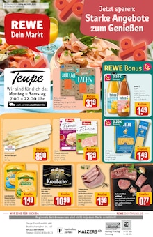 Aktueller REWE Prospekt "Dein Markt" für Dortmund Aktueller REWE Prospekt für Dortmund mit Seiten