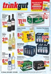 Trinkgut Getränkemärkte Prospekt der aktuellen Woche mit 10 Seiten, gültig von 26.01.2026 bis 31.01.2026, in Warendorf und Umgebung Aktueller Trinkgut Getränkemärkte Prospekt in Warendorf und Umgebung, "Aktuelle Angebote" mit 10 Seiten, 26.01.2026 - 31.01.2026