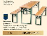 Festzelt- garnitur im Angebot bei Metro in Hildesheim Festzelt- garnitur Angebote bei Metro Hildesheim für 124,94 €