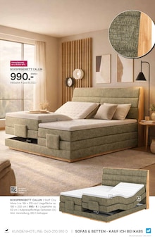 Boxspringbett im Kabs Prospekt "AKTUELLE ANGEBOTE" mit 52 Seiten (Hamburg)