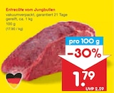 Aktuelles Entrecôte vom Jungbullen Angebot bei Netto Marken-Discount in Braunschweig ab 1,79 €