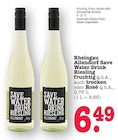 Save Water Drink Riesling fruchtig Q.b.A. im Angebot bei E center in Mainz Save Water Drink Riesling fruchtig Q.b.A. Angebote von Allendorf bei E center Mainz für 6,49 €