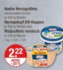 Heringsfilets im V-Markt Prospekt Heringsfilets von Nadler im aktuellen V-Markt Prospekt für 2,22 €