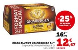 Biere blonde 6,7° - Grimbergen en promo chez Super U Saint-Herblain à 12,67 €