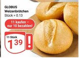 Aktuelle Wecker Angebote bei GLOBUS in Wiesbaden Aktuelles Weizenbrötchen Angebot bei GLOBUS in Wiesbaden ab 1,39 €