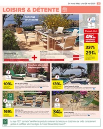 Prix et réduction Fauteuil Suspendu dans le prospectus Carrefour en cours Offre Fauteuil Suspendu dans le catalogue Carrefour du moment à la page 21