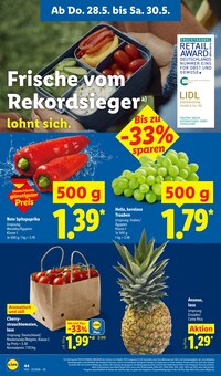 Paprika im Lidl Prospekt "LIDL LOHNT SICH" mit 70 Seiten (Oberhausen)