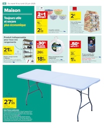 Offre Table Pliante dans le catalogue Carrefour du moment à la page 58