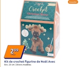 Kit de crochet figurine de Noël - Avec en promo chez Action Bordeaux à 2,99 €