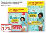 Premium Protection Windeln Angebote von Pampers bei GLOBUS Homburg für 17,99 €
