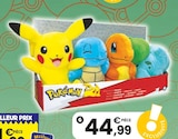 Pack de 4 peluches kanto | 3 ans - POKÉMON en promo chez JouéClub Bergerac à 44,99 €