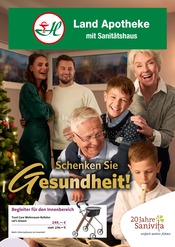 Aktueller Apotheke: Land Apotheke mit Sanitätshaus Sanitätshäuser Prospekt in Kissenbrück und Umgebung, "Schenken Sie Gesundheit!" mit 6 Seiten, 12.11.2025 - 31.01.2026