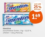 fruit oder mint von mentos für 1,49 € bei tegut im Angebot fruit oder mint von mentos im aktuellen tegut Prospekt