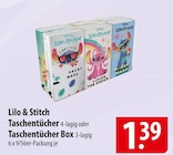 Aktuelle Taschentücher Angebote bei famila Nordost in Lübeck Aktuelles Lilo & Stitch Taschentücher Angebot bei famila Nordost in Lübeck ab 1,39 €