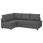 Eckbettsofa mit Bettkasten mit zusätzlichen Rückenkissen/Skiftebo dunkelgrau mit zusätzlichen Rückenkissen/Skiftebo dunkelgrau Angebote von FRIHETEN bei IKEA Erkrath für 494,10 €