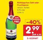 Sekt oder Fruchtsecco Angebote von Rotkäppchen bei Netto Marken-Discount Stendal für 2,99 €