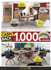 Möbel im BRAUN Möbel-Center Prospekt in Freiburg Aktueller BRAUN Möbel-Center Prospekt mit Möbel, "CA$HBACK WOCHEN", Seite 6