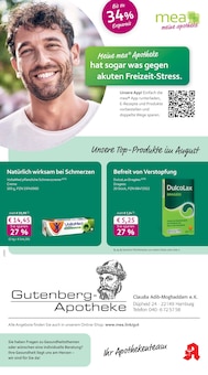 Aktueller mea - meine apotheke Prospekt "Unsere August-Angebote" für Hamburg Aktueller mea - meine apotheke Prospekt für Hamburg mit Seiten