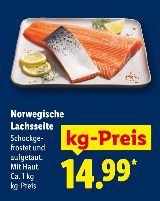Norwegische Lachseite