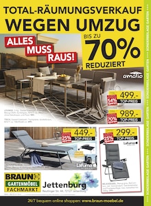 Gartenmöbel im BRAUN Möbel-Center Prospekt "Alles muss raus" mit 4 Seiten (Reutlingen)