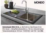 Edelstahlspüle IMSA-45-GL im Angebot bei Opti-Wohnwelt in Fulda Edelstahlspüle IMSA-45-GL Angebote von MONDO bei Opti-Wohnwelt Fulda für 249,00 €