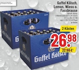 Kölsch, Lemon, Wiess o. Fassbrause Angebote von Gaffel bei Trinkgut Koblenz für 26,98 €