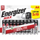 Lot de 20 piles Max AA/LR6 - ENERGIZER en promo chez Carrefour Antony à 9,99 €