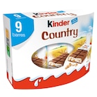 Barres Chocolatées Lait Céréales - KINDER COUNTRY dans le catalogue Carrefour Market