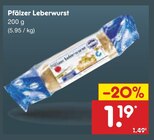 Pfälzer Leberwurst Angebote bei Netto Marken-Discount Bremerhaven für 1,19 €