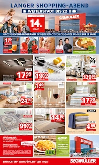 Tafel-Set im Segmüller Prospekt "Jeder kann sich alles gönnen" mit 8 Seiten (Frankfurt (Main))