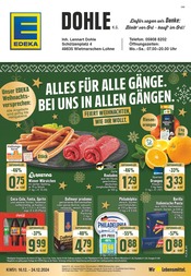 EDEKA Supermarkt Prospekt der aktuellen Woche mit 28 Seiten, gültig von 16.12.2024 bis 24.12.2024, in Nordhorn und Umgebung Aktueller EDEKA Supermarkt Prospekt in Nordhorn und Umgebung, "Aktuelle Angebote" mit 28 Seiten, 16.12.2024 - 24.12.2024