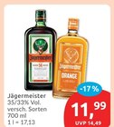 Jägermeister 35% Vol. / 33% Vol. im Angebot bei budni in Seevetal Jägermeister 35% Vol. / 33% Vol. Angebote bei budni Seevetal für 11,99 €