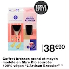 Coffret brosses grand et moyen modèle en fibre Bio sourcée 100% végan - L’Artisan Brossier dans le catalogue Monoprix