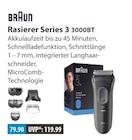 Rasierer Series 3 3000BT im V-Markt Prospekt Rasierer Series 3 3000BT von Braun im aktuellen V-Markt Prospekt für 79,90 €