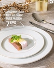 Assiette plate filet or blanc - TABLE PASSION dans le catalogue Ambiance & Styles