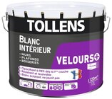 Peinture monocouche murs, plafonds et boiseries intérieure acrylique velours blanc 10 L - Tollens en promo chez Brico Dépôt Vierzon à 93,90 €