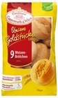 Unsere Goldstücke 9 Weizenbrötchen oder Unsere Goldstücke 9 Baguette-Brötchen im Angebot bei REWE in Paderborn Unsere Goldstücke 9 Weizenbrötchen oder Unsere Goldstücke 9 Baguette-Brötchen Angebote von Coppenrath & Wiese bei REWE Paderborn für 1,59 €
