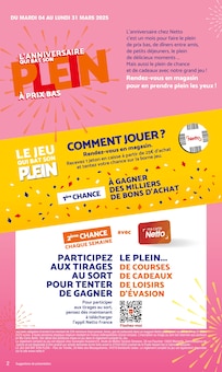 Prospectus Netto de la semaine "L'ANNIVERSAIRE QUI BAT SON PLEIN À PRIX BAS" avec 2 pages, valide du 11/03/2025 au 17/03/2025 pour Orange et alentours