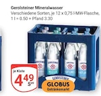 Mineralwasser Angebote von Gerolsteiner bei GLOBUS Völklingen für 4,49 €
