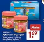Apfelmus mit Pfirsichpüree im ALDI SÜD Prospekt Apfelmus mit Pfirsichpüree von Sweet Valley im aktuellen ALDI SÜD Prospekt für 1,69 €