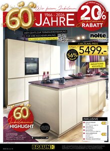 Küche im BRAUN Möbel-Center Prospekt "60 JAHRE BRAUN MÖBEL-CENTER" mit 18 Seiten (Freiburg (Breisgau))