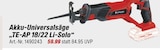 Akku-Universalsäge "TE-AP 18/22 Li-Solo" von Einhell im aktuellen toom Baumarkt Prospekt für 59,99 €