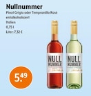 Pinot Grigio oder Tempranillo Rosé entalkoholisiert Angebote von Nullnummer bei Trink und Spare Düsseldorf für 5,49 €