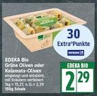 Grüne Oliven oder Kalamata-Oliven von EDEKA Bio im aktuellen EDEKA Prospekt
